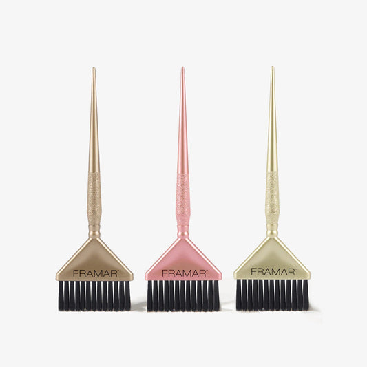 FRAMAR Brochas Big Daddy Brush Set Metallic Pack de 3