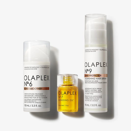 Kit Antipolución Antifrizz y Brillo OLAPLEX N°9 de 90ml + N°6 de 100ml + N°7 de 30ml