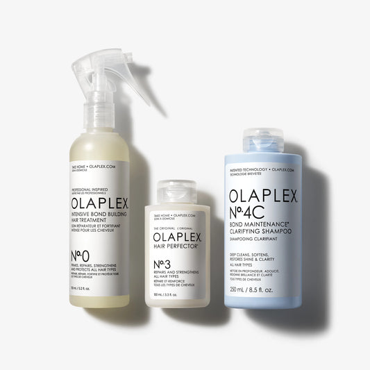 Kit de Reparación Intensiva Detox OLAPLEX N°0 de 155ml + N°3 de 100ml + 4C de 250ml