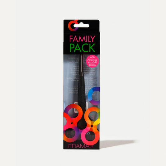 FRAMAR Brochas de Color Family Pack Brush Negro Pack de 3