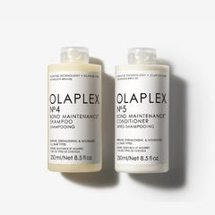 Dúo de cuidado capilar Shampoo y Acondicionador OLAPLEX N°4 de 250ml + N°5 de 250ml