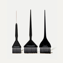 FRAMAR Brochas de Color Family Pack Brush Negro Pack de 3