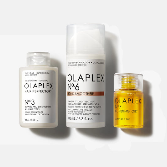 Kit de Reparación, Antifrizz y Brillo OLAPLEX N°3 de 100ml + N°6 de 100ml  + N°7 de 30ml