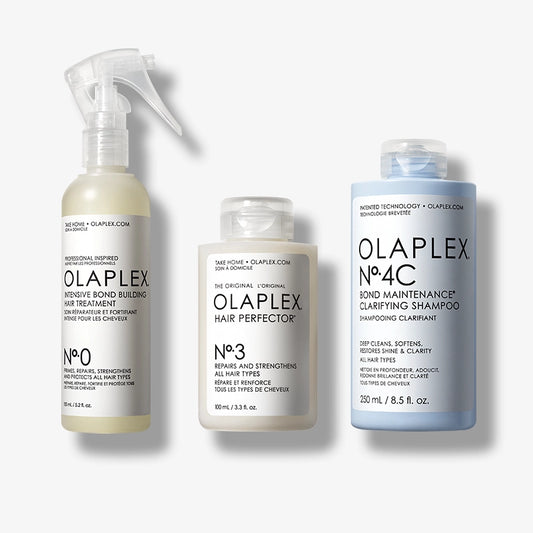 OLAPLEX Kit de Rutina Reparación Detox  Nº0 100ml, Nº3 100ml,  Nº4C 250ml