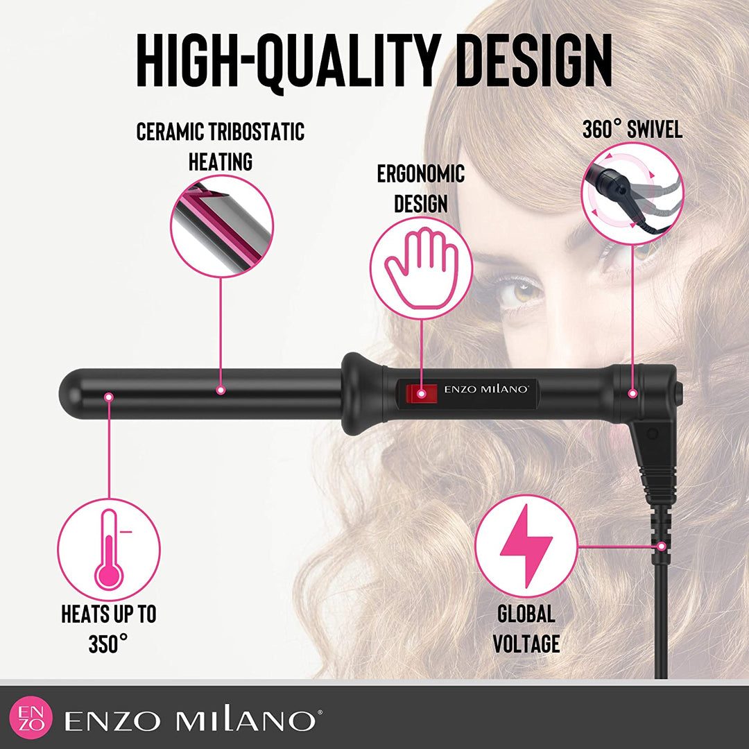 Pinza rizadora en cerámica ENZO Curling Iron 25MM