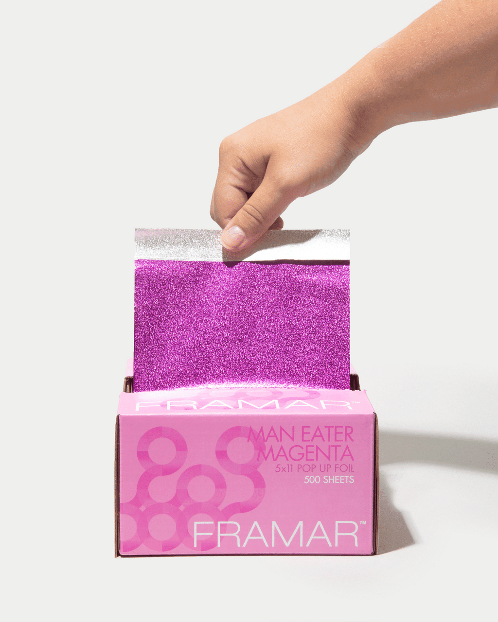 Papel de aluminio predoblado precortadas -color magenta- FRAMAR  